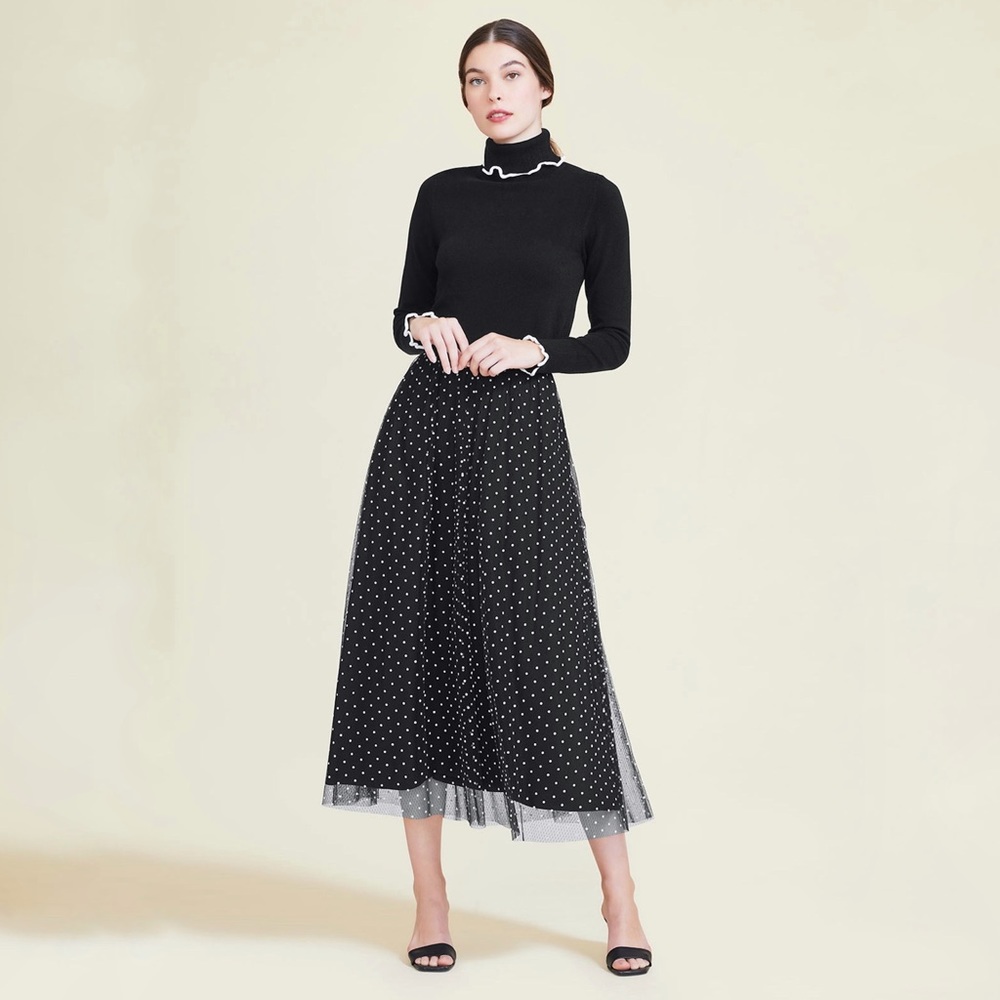 Pearl by Lela Rose Dotted Tulle Full Skirt